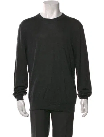 Pre-owned Neiman Marcus Cashmere Crew Neck Pullover In Grey