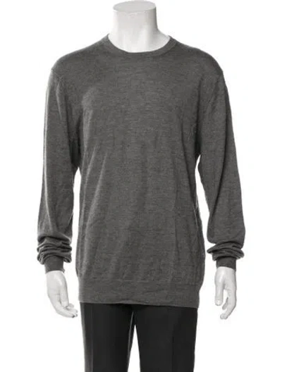 Pre-owned Neiman Marcus Cashmere Crew Neck Pullover In Grey