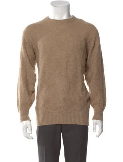 Pre-owned Neiman Marcus Cashmere Crew Neck Pullover In Neutrals
