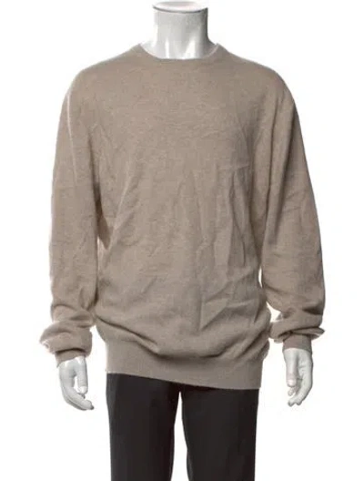 Pre-owned Neiman Marcus Cashmere Crew Neck Pullover In Neutrals