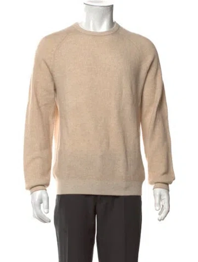 Pre-owned Neiman Marcus Cashmere Crew Neck Pullover In Neutrals