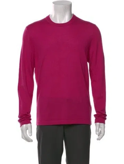 Pre-owned Neiman Marcus Cashmere Crew Neck Pullover In Pink