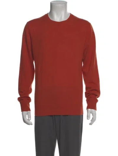 Pre-owned Neiman Marcus Cashmere Crew Neck Pullover In Red