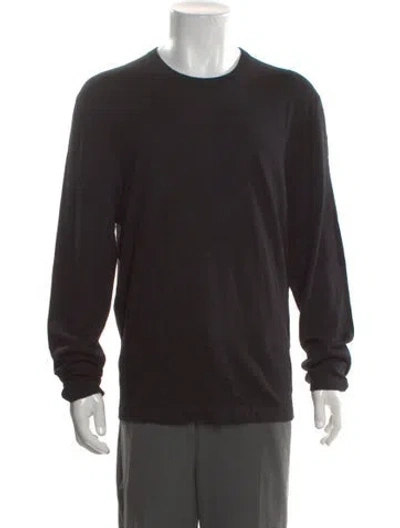 Pre-owned Neiman Marcus Cashmere Crew Neck Pullover W/ Tags In Black