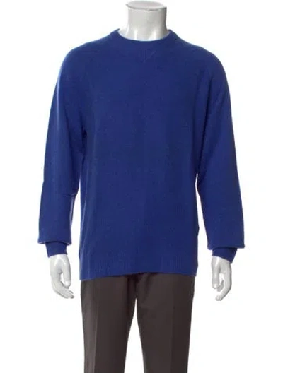 Pre-owned Neiman Marcus Cashmere Crew Neck Pullover W/ Tags In Blue