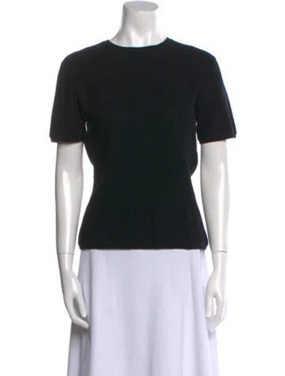 Pre-owned Neiman Marcus Cashmere Crew Neck Sweater In Black