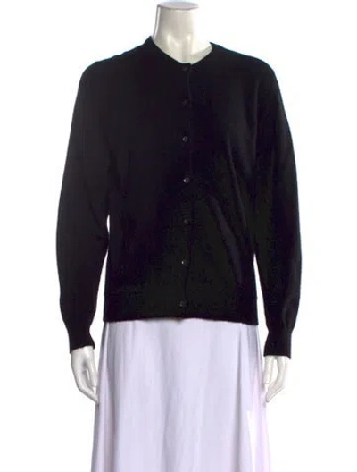 Pre-owned Neiman Marcus Cashmere Crew Neck Sweater In Black