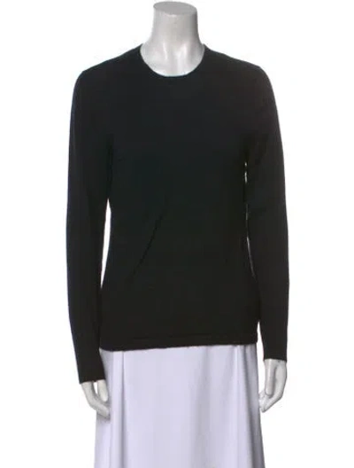 Pre-owned Neiman Marcus Cashmere Crew Neck Sweater In Black