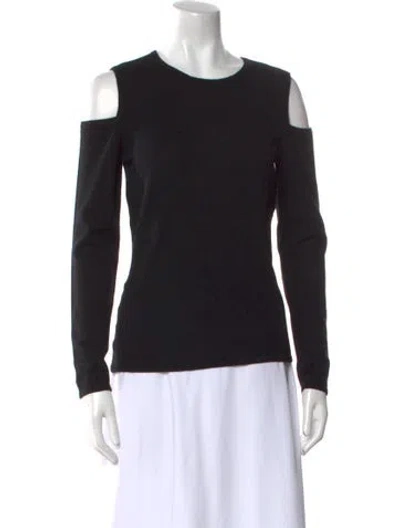 Pre-owned Neiman Marcus Cashmere Crew Neck Sweater In Black