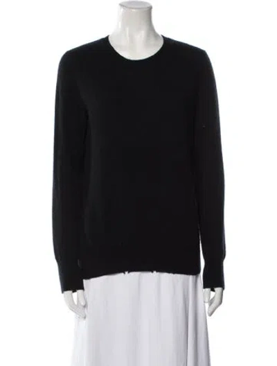Pre-owned Neiman Marcus Cashmere Crew Neck Sweater In Black
