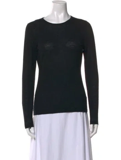 Pre-owned Neiman Marcus Cashmere Crew Neck Sweater In Black