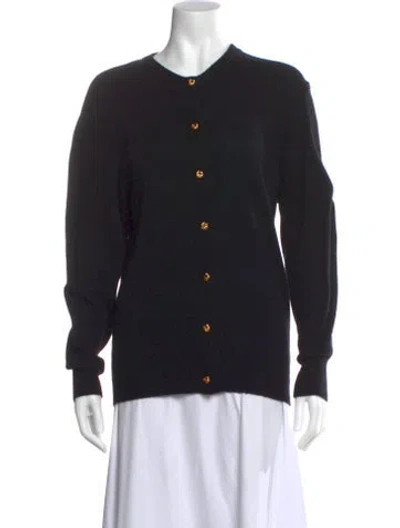 Pre-owned Neiman Marcus Cashmere Crew Neck Sweater In Black