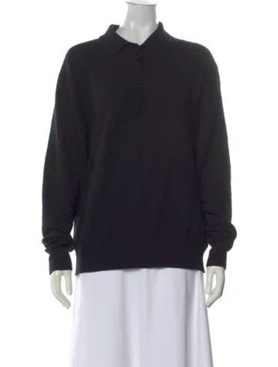 Pre-owned Neiman Marcus Cashmere Crew Neck Sweater In Black