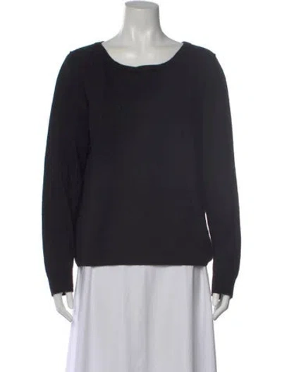 Pre-owned Neiman Marcus Cashmere Crew Neck Sweater In Black