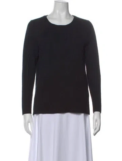 Pre-owned Neiman Marcus Cashmere Crew Neck Sweater In Black