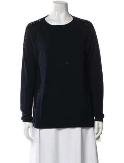 Pre-owned Neiman Marcus Cashmere Crew Neck Sweater In Black