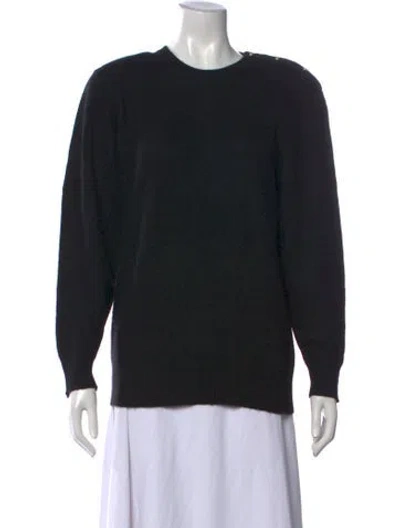 Pre-owned Neiman Marcus Cashmere Crew Neck Sweater In Black