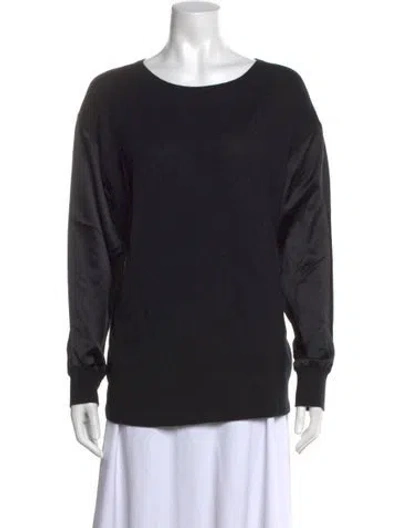 Pre-owned Neiman Marcus Cashmere Crew Neck Sweater In Black