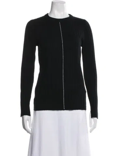 Pre-owned Neiman Marcus Cashmere Crew Neck Sweater In Black