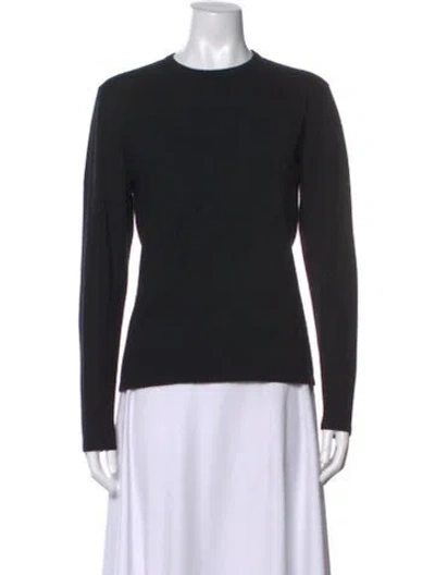 Pre-owned Neiman Marcus Cashmere Crew Neck Sweater In Black