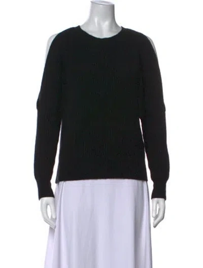 Pre-owned Neiman Marcus Cashmere Crew Neck Sweater In Black