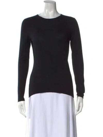 Pre-owned Neiman Marcus Cashmere Crew Neck Sweater In Black