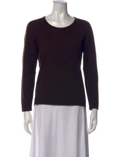 Pre-owned Neiman Marcus Cashmere Crew Neck Sweater In Black