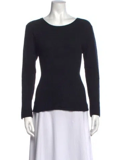 Pre-owned Neiman Marcus Cashmere Crew Neck Sweater In Black