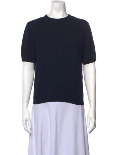 Pre-owned Neiman Marcus Cashmere Crew Neck Sweater In Black