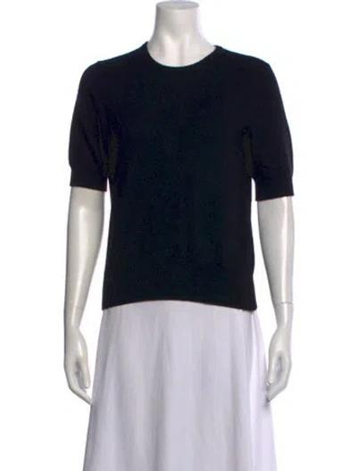 Pre-owned Neiman Marcus Cashmere Crew Neck Sweater In Black