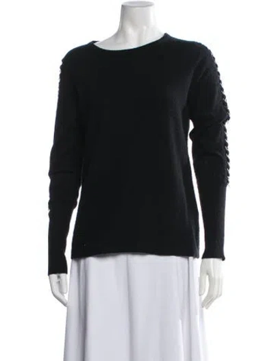 Pre-owned Neiman Marcus Cashmere Crew Neck Sweater In Black