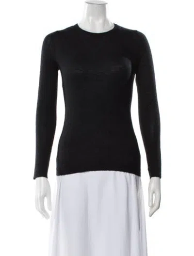 Pre-owned Neiman Marcus Cashmere Crew Neck Sweater In Black