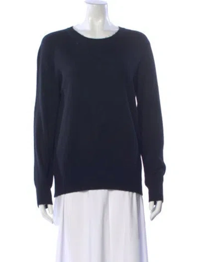 Pre-owned Neiman Marcus Cashmere Crew Neck Sweater In Blue
