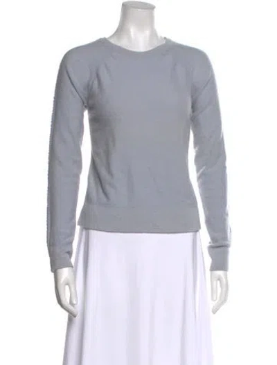 Pre-owned Neiman Marcus Cashmere Crew Neck Sweater In Blue