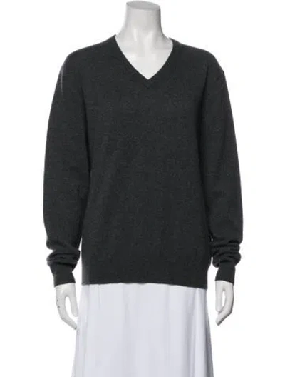 Pre-owned Neiman Marcus Cashmere Crew Neck Sweater In Blue