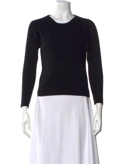 Pre-owned Neiman Marcus Cashmere Crew Neck Sweater In Blue
