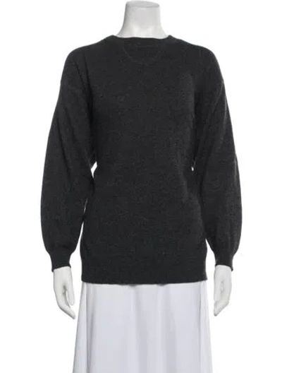 Pre-owned Neiman Marcus Cashmere Crew Neck Sweater In Blue