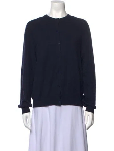 Pre-owned Neiman Marcus Cashmere Crew Neck Sweater In Blue