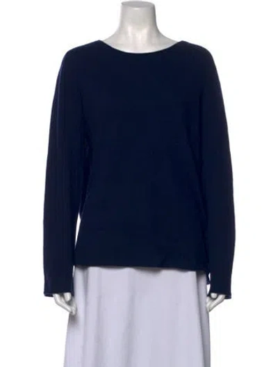 Pre-owned Neiman Marcus Cashmere Crew Neck Sweater In Blue