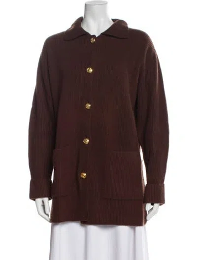 Pre-owned Neiman Marcus Cashmere Crew Neck Sweater In Brown