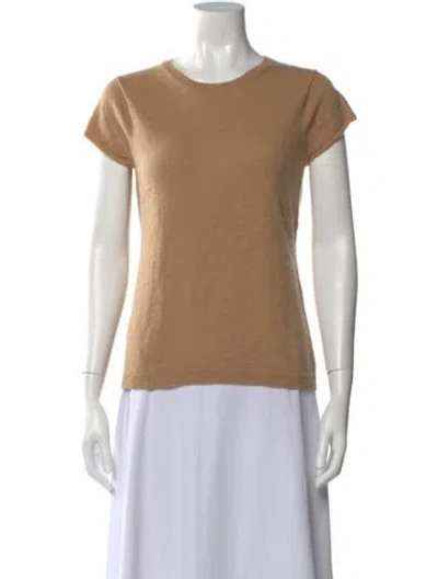Pre-owned Neiman Marcus Cashmere Crew Neck Sweater In Brown