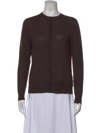 Pre-owned Neiman Marcus Cashmere Crew Neck Sweater In Brown