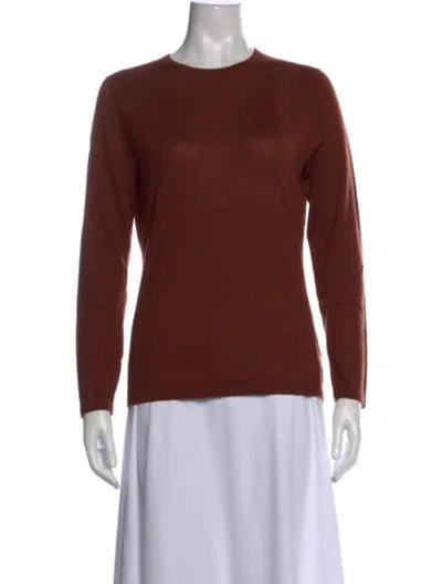 Pre-owned Neiman Marcus Cashmere Crew Neck Sweater In Brown