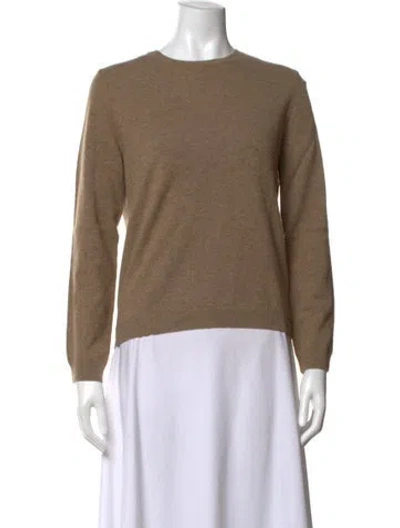Pre-owned Neiman Marcus Cashmere Crew Neck Sweater In Brown
