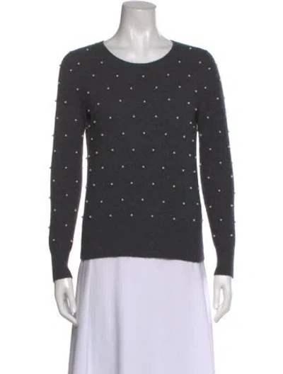Pre-owned Neiman Marcus Cashmere Crew Neck Sweater In Gray
