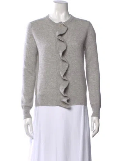 Pre-owned Neiman Marcus Cashmere Crew Neck Sweater In Gray