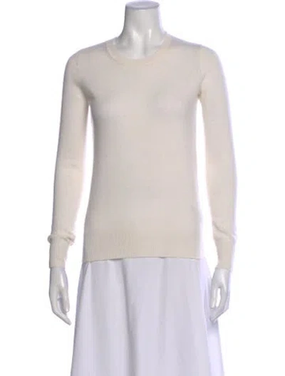 Pre-owned Neiman Marcus Cashmere Crew Neck Sweater In Neutral