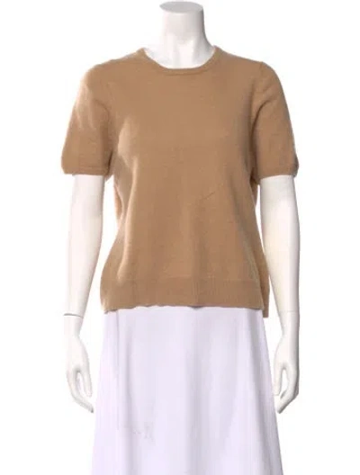 Pre-owned Neiman Marcus Cashmere Crew Neck Sweater In Neutral