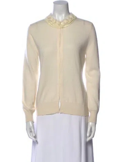 Pre-owned Neiman Marcus Cashmere Crew Neck Sweater In Neutral