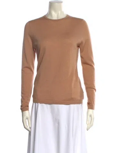 Pre-owned Neiman Marcus Cashmere Crew Neck Sweater In Neutral